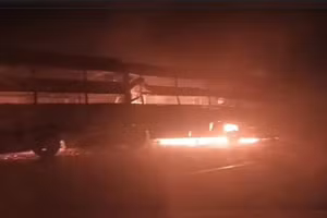 Hiện trường vụ tai nạn.