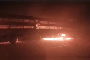 Hiện trường vụ tai nạn.