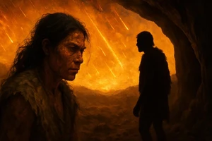 Người Homo sapiens ở châu Âu bắt đầu sử dụng quần áo may đo, "kem chống nắng" làm từ đất son và hang động để bảo vệ.