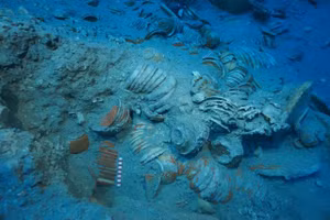 Địa điểm tàu gốm đắm ngoài khơi bờ biển Adrasan thuộc tỉnh Antalya của Thổ Nhĩ Kỳ, quận Kumluca. Ảnh: AA.