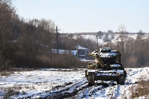 Xe tăng T-72B3M của Nga ở Vùng Kursk, Nga. Ảnh: Sputnik.