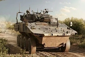 Hệ thống phòng không Hystrix 76 phiên bản gọn nhẹ được phát triển dựa trên nền tảng VBM đã được chỉnh sửa. Ảnh: Leonardo