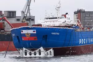 Video hạ thủy tàu phá băng hạt nhân Chukotka