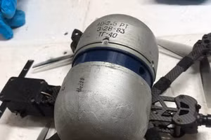 Đạn AO-2.5PT gắn trên drone FPV. Nguồn ảnh: Landmines and Coffee