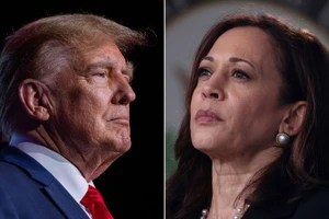 Ứng cử viên Donald Trump và đối thủ Kamala Harris.