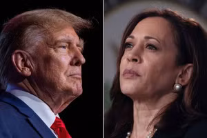 Ứng cử viên Donald Trump và đối thủ Kamala Harris.