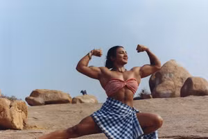 Vận động viên thể hình Chitra Purushotham. Ảnh: Keerthana Kunnath.