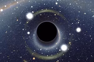 Hình ảnh minh họa một hố đen