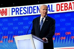 Tổng thống Mỹ Joe Biden tại màn tranh luận trên CNN.