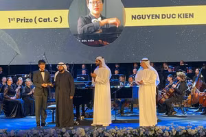 Nguyễn Đức Kiên vừa giành giải Nhất cuộc thi Piano Quốc tế Fujairah lần thứ 6 tại Các Tiểu vương quốc Ả rập thống nhất (UAE).
