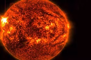 Hình ảnh về vụ bùng phát năng lượng mặt trời được chụp bởi Đài quan sát động lực học mặt trời của NASA.