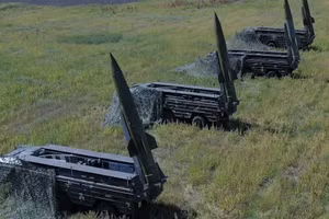 Hệ thống Tochka-U của Lữ đoàn tên lửa độc lập số 19 thuộc Lực lượng vũ trang Ukraine tại khu vực Kherson. Ảnh: Bộ Tư lệnh Chiến dịch Liên hợp