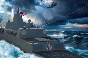 Hình ảnh minh họa tàu USS Defiant, lớp Trump.