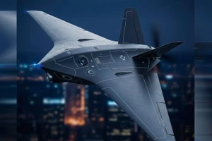 Minh họa UAV tàng hình kết hợp giữa Veera Dynamics và lớp phủ RAMA của Binford Labs. Ảnh: Cánh nghiên cứu quốc phòng Ấn Độ