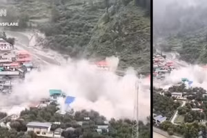 Khoảnh khắc lũ quét kinh hoàng nuốt chửng ngôi làng Himalaya