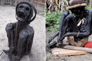 Xác ướp hun khói được lưu giữ trong các hộ gia đình riêng ở Papua, Indonesia.