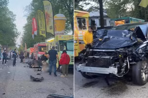 Hiện trường thảm kịch hàng loạt người chết vì xe SUV tại lễ hội đường phố