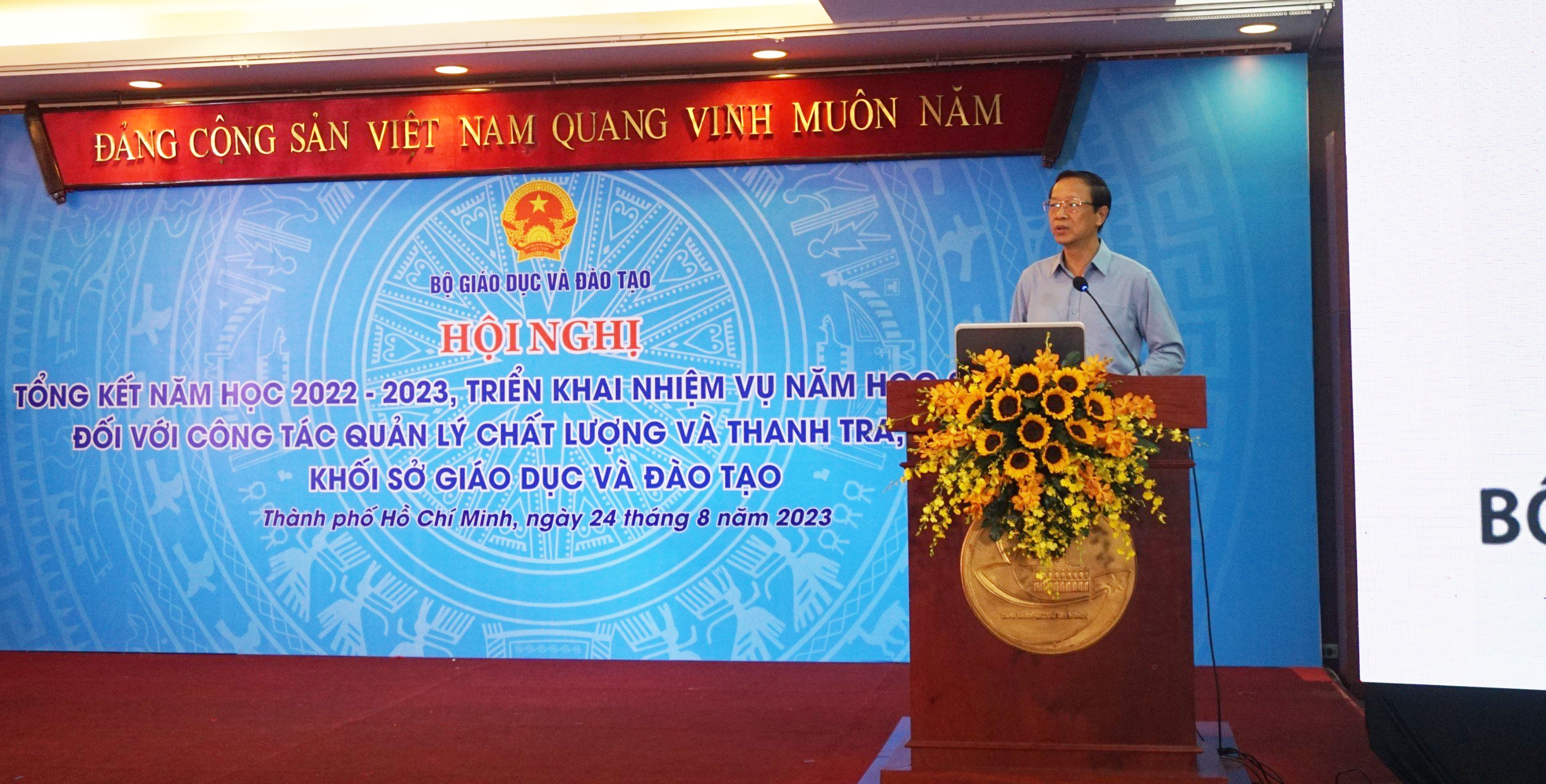 Thứ trưởng Phạm Ngọc Thưởng phát biểu kết luận hội nghị. Ảnh: Lê Anh