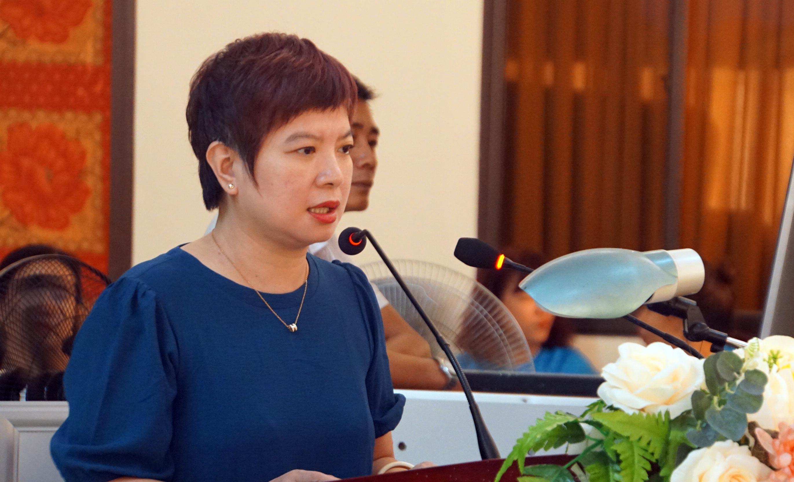 Nhà báo Dương Thị Thanh Hương, Phó Tổng biên tập Báo Giáo dục và Thời đại, phát biểu tại chương trình. Ảnh: Mạnh Tùng Nhà báo Dương Thị Thanh Hương, Phó Tổng biên tập Báo Giáo dục và Thời đại, phát biểu tại chương trình. Ảnh: Mạnh Tùng