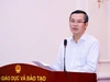 Thứ trưởng Bộ GD&ĐT Nguyễn Văn Phúc phát biểu.