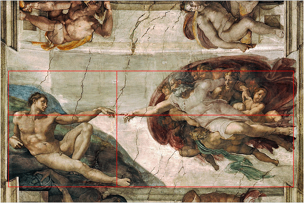 Bí ẩn về dãy Fibonacci và tỉ lệ vàng “thần thánh” trong vạn vật ảnh 23 Angelo cũng thích dùng tỉ lệ vàng