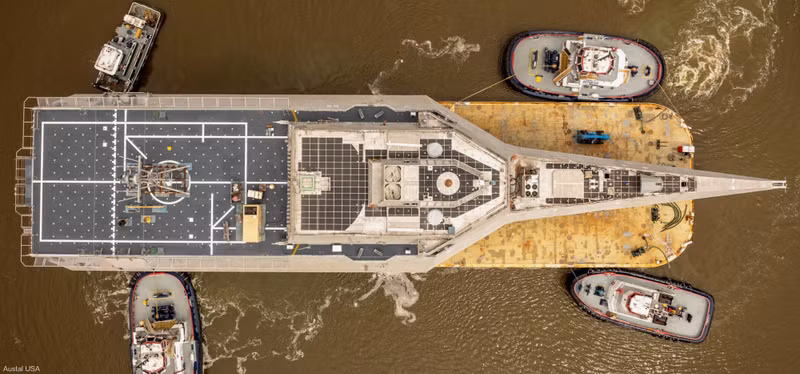 LCS 38 được đặt hàng vào ngày 17 tháng 12 năm 2018, khởi công vào ngày 16 tháng 6 năm 2023 và hạ thủy vào ngày 5 tháng 8 năm 2024. lcs-38-uss-pierre-005.jpg