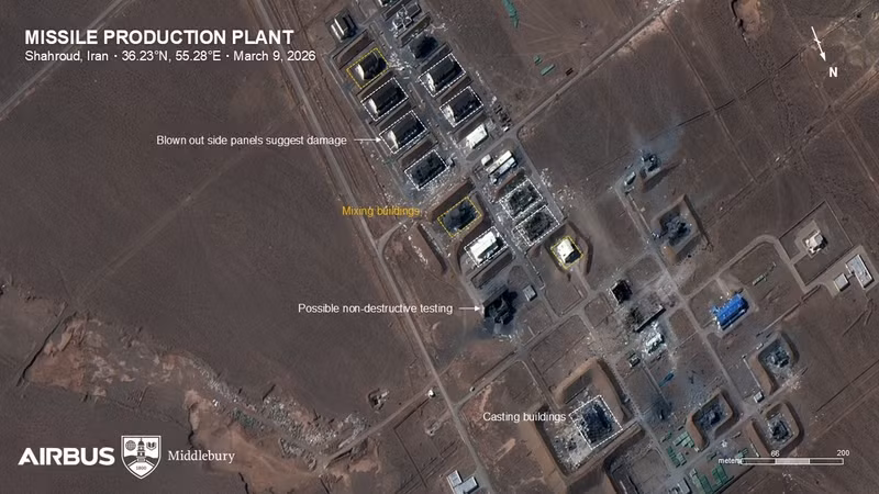 Kết luận được đưa ra dựa trên hình ảnh vệ tinh cho thấy sự tàn phá đối với nhiều khu vực nằm trong khuôn viên nhà máy do các cuộc không kích của Không quân Israel, được thực hiện như một phần chiến dịch quân sự chung với Mỹ. urazhennya-iranskogo-zavodu-u-misti-shahrudi.jpg