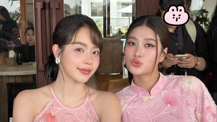 Thanh Thủy, Thiên Ân cùng dàn hoa hậu thả hồn trong tà áo dài cách tân đón xuân