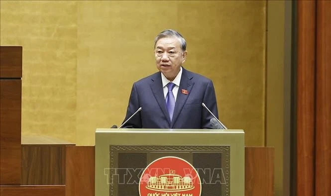 Tổng Bí thư Tô Lâm phát biểu chỉ đạo Hội nghị. Ảnh: Doãn Tấn/TTXVN