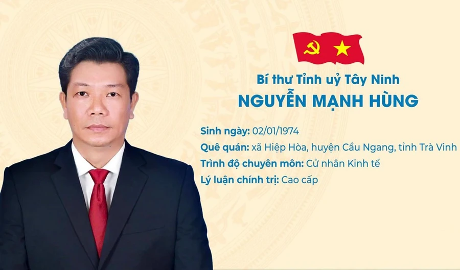 Ông Nguyễn Mạnh Hùng được Ban Chấp hành Đảng bộ tỉnh Tây Ninh bầu giữ chức Bí thư Tỉnh ủy, nhiệm kỳ 2020 - 2025. (Ảnh: T.L)