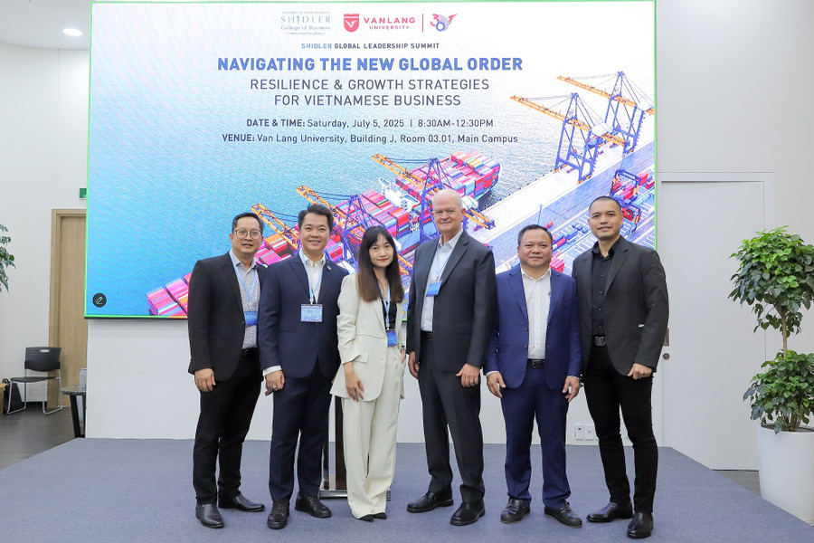 Các đại biểu dự Hội nghị Thượng đỉnh Lãnh đạo Toàn cầu Shidler 2025. (Ảnh: VLU) img-8709.jpg