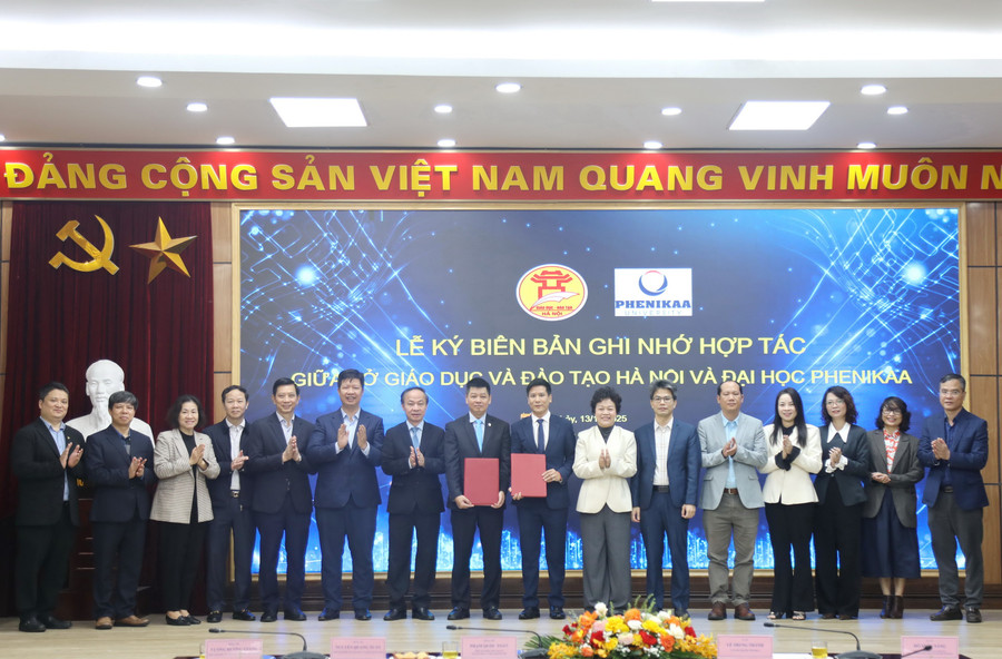 Lễ ký biên bản ghi nhớ hợp tác giữa Sở GD-ĐT Hà Nội và Đại học Phenikaa.