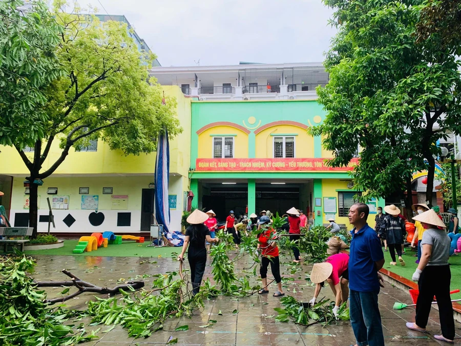 Cơn bão số 3 gây hậu quả nghiêm trọng cho các trường học.