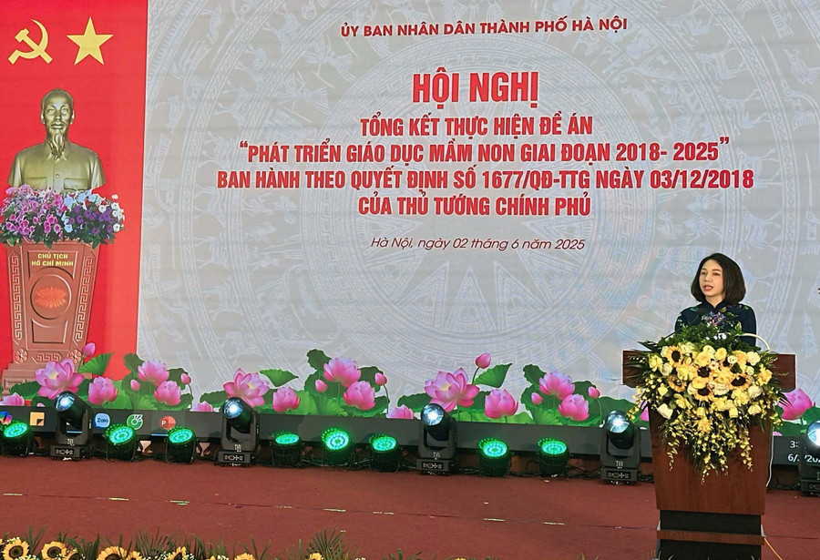 Phó Chủ tịch UBND TP Hà Nội Vũ Thu Hà phát triển tại hội nghị. ha-1.jpg