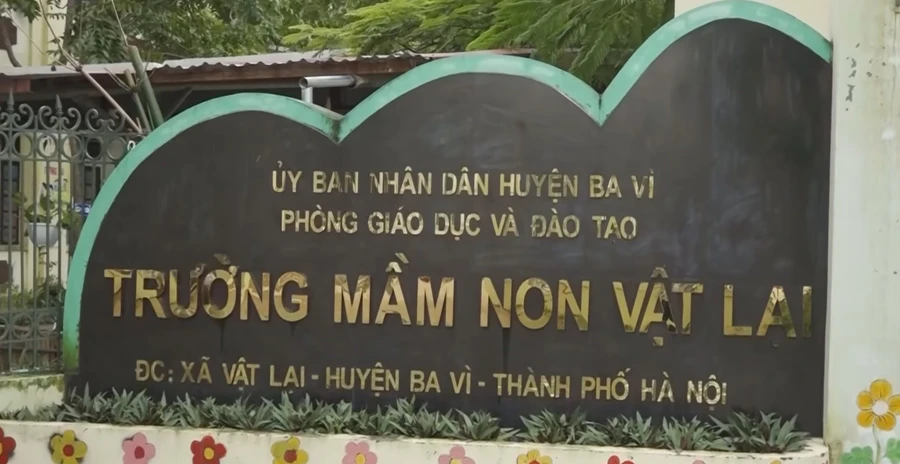 Trường mầm non Vật Lại là 1 trong 4 đơn vị chưa đón học sinh trở lại trường học trực tiếp.