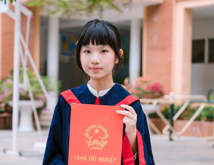 Vũ Khánh Chi, học sinh Trường THCS Ngọc Lâm.