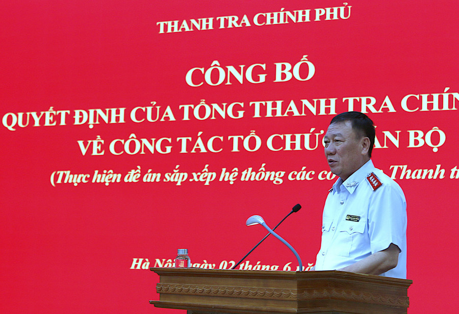 Ông Đoàn Hồng Phong - Tổng Thanh tra Chính phủ phát biểu tại hội nghị. 683d302a90e94925085a4b3f.jpg