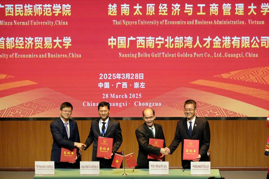 Trường ĐH Kinh tế và QTKD đã ký kết hợp tác với các đối tác ở Nhật Bản, Hàn Quốc, Đức, Đài Loan (Trung Quốc).