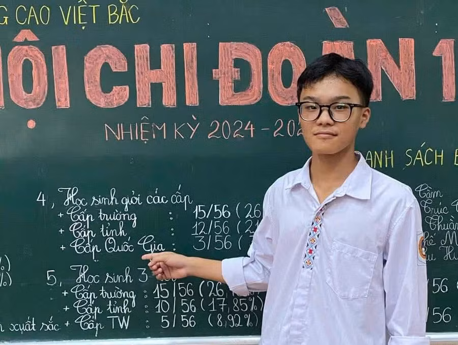Nam sinh người dân tộc Tày Phan Lý Anh Hoàng xuất sắc đoạt giải Ba môn Hoá học tại Kỳ thi chọn Học sinh giỏi Quốc gia.