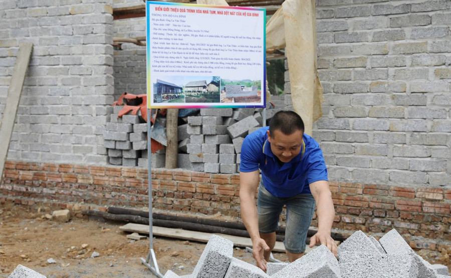 Anh La Văn Thân trong quá trình xây dựng căn nhà mới được hỗ trợ. anh-la-van-than-trong-qua-trinh-xay-dung-can-nha-moi-duoc-ho-tro.jpg