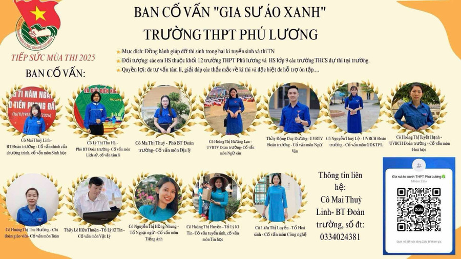 Nhóm "Gia sư áo xanh" Trường THPT Phú Lương đã có sự tham gia của hơn 200 thành viên. nhom-gia-su-ao-xanh-truong-thpt-phu-luong-da-co-su-tham-gia-cua-hon-200-thanh-vien.jpg