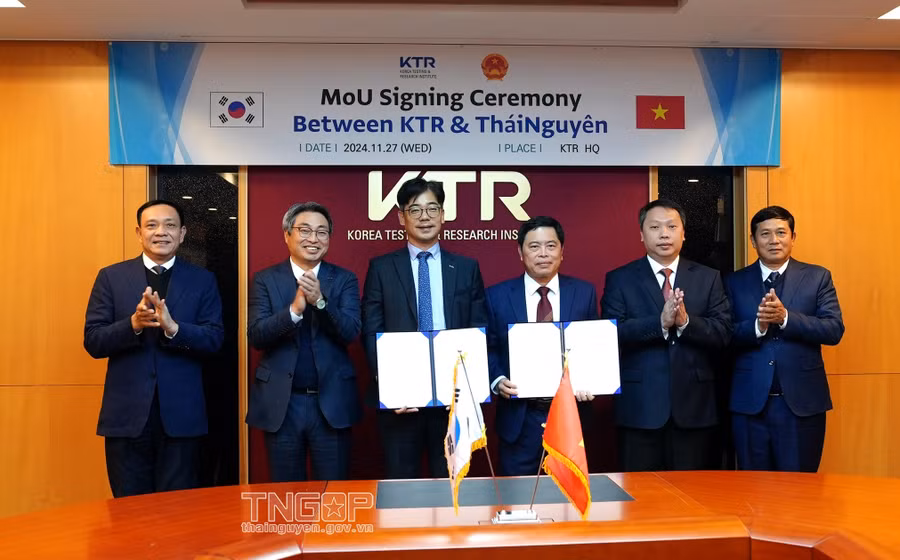 Tỉnh Thái Nguyên và KTR ký kết Biên bản ghi nhớ hợp tác về việc triển khai các dự án chuyển đổi xanh, tài chính carbon.