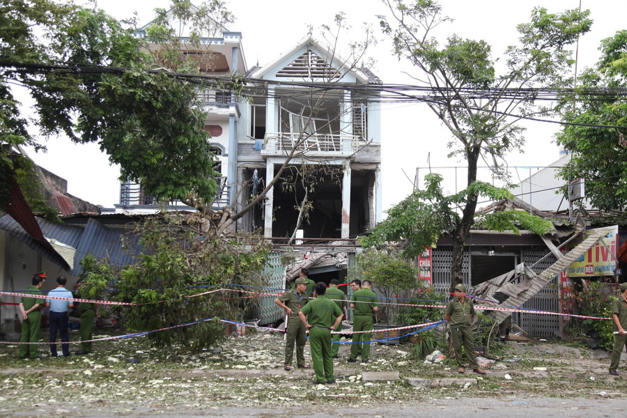 Hiện trường vụ nổ.