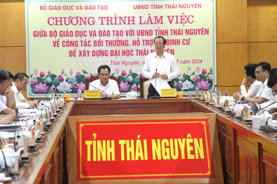 Tỉnh Thái Nguyên cam kết dành quỹ đất sạch, hỗ trợ Đại học Thái Nguyên GPMB.