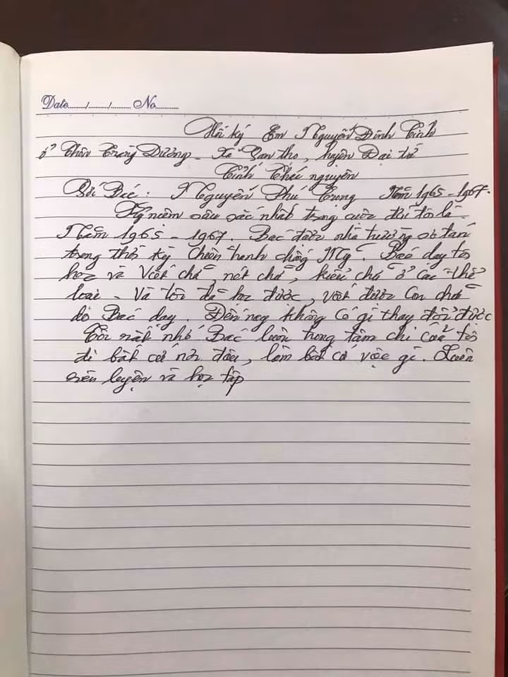Những nét chữ của ông Nguyễn Đình Tính được Tổng Bí thư rèn giũa.