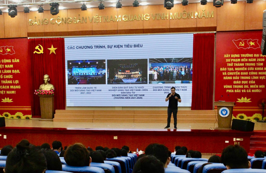 Đại diện Trung tâm Đổi mới sáng tạo Quốc gia chia sẻ tại hội nghị. dai-dien-trung-tam-doi-moi-sang-tao-quoc-gia-chia-se-tai-hoi-thao.jpg