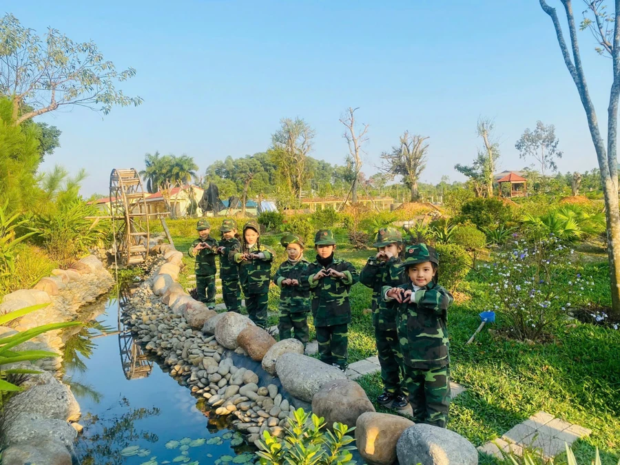 Chúng em học làm chiến sĩ chương trình ý nghĩa dành cho thanh thiếu nhi trong mỗi dịp hè.