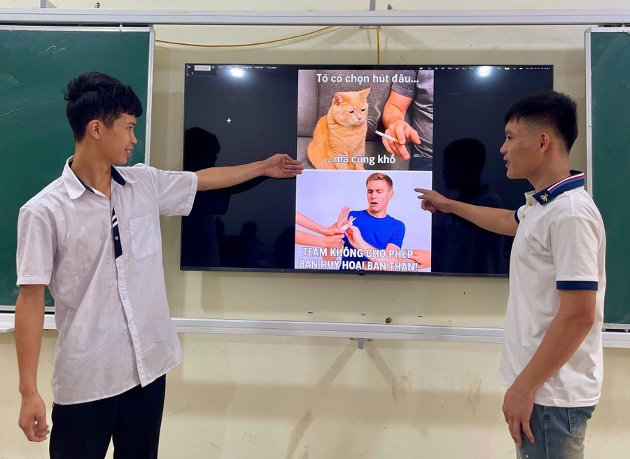 Học sinh Trường THPT Bảo Lâm hào hứng với tiết học. hoc-sinh-truong-thpt-bao-lam.jpg