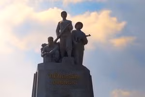 Tượng đài "Tiếng sấm đường 5" được Hải Dương đầu tư gần 58 tỷ đồng xây dựng tại xã Tuấn Việt, huyện KIm Thành