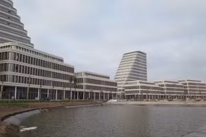 Trung tâm hành chính mới được TP Hải Phòng đầu tư xây dựng tại khu đô thị Bắc sông Cấm, TP Thuỷ Nguyên sẽ trở thành nơi làm việc của TP Hải Phòng mới sau khi sáp nhập tỉnh Hải Dương.